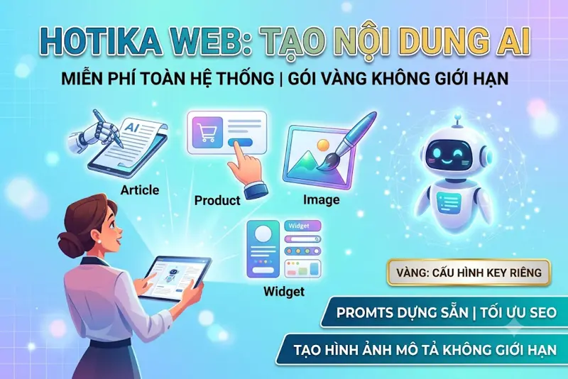 Hình ảnh bài viết: Hotika Web ra mắt chức năng tạo nội dung bằng AI: Miễn phí toàn hệ thống và tối ưu SEO