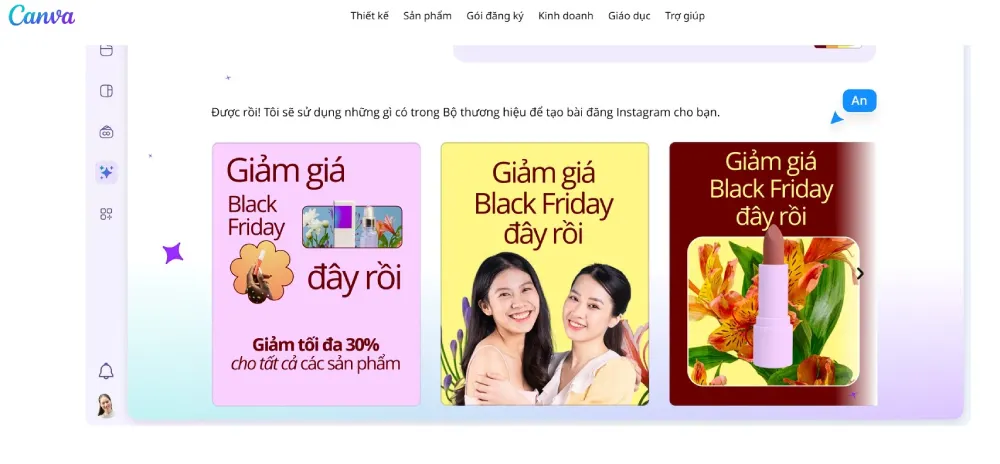 CANVA - Công cụ AI miễn phí cho bán hàng