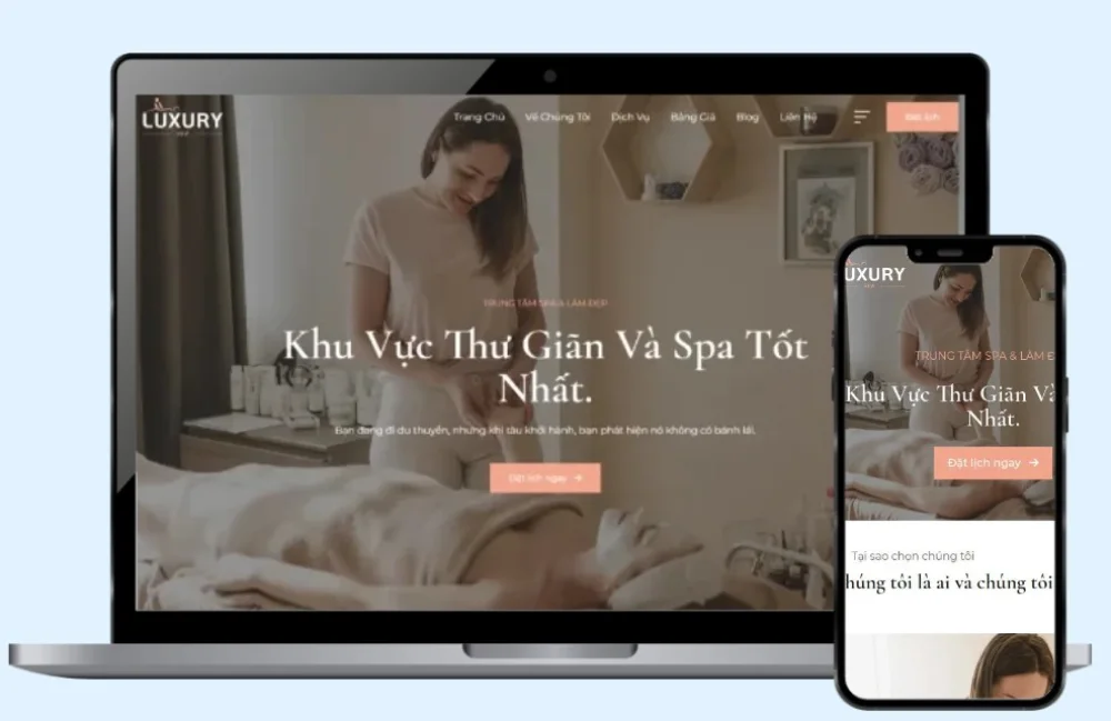 Mẫu website Spa, dịch vụ làm đẹp 1