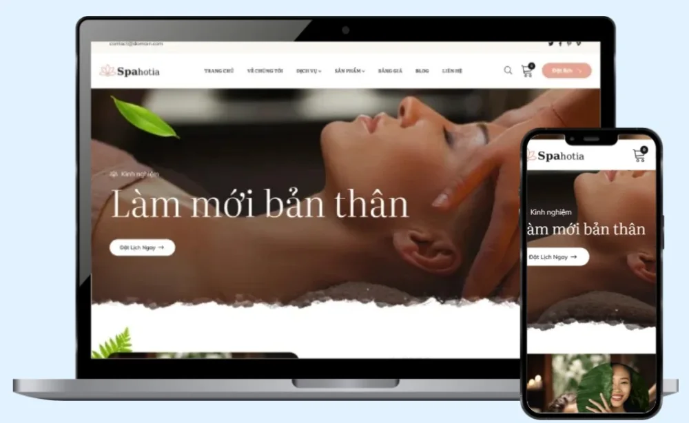 Mẫu website Spa, dịch vụ làm đẹp 2