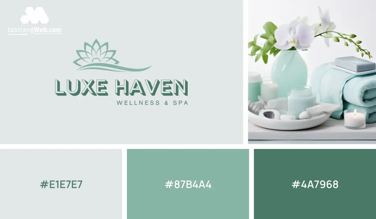 Phong cách thiết kế web Spa (Màu xanh thiên nhiên)