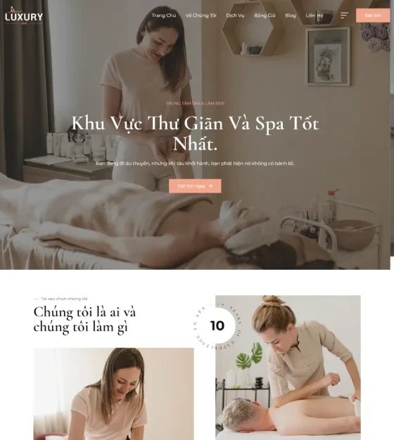 Mẫu giao diện Mẫu website dịch vụ Spa, dịch vụ làm đẹp
